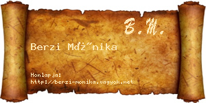 Berzi Mónika névjegykártya